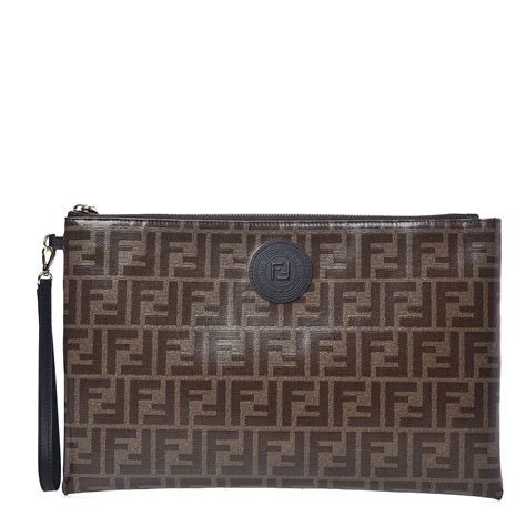 black fendi pouch|fendi large flat pouch.